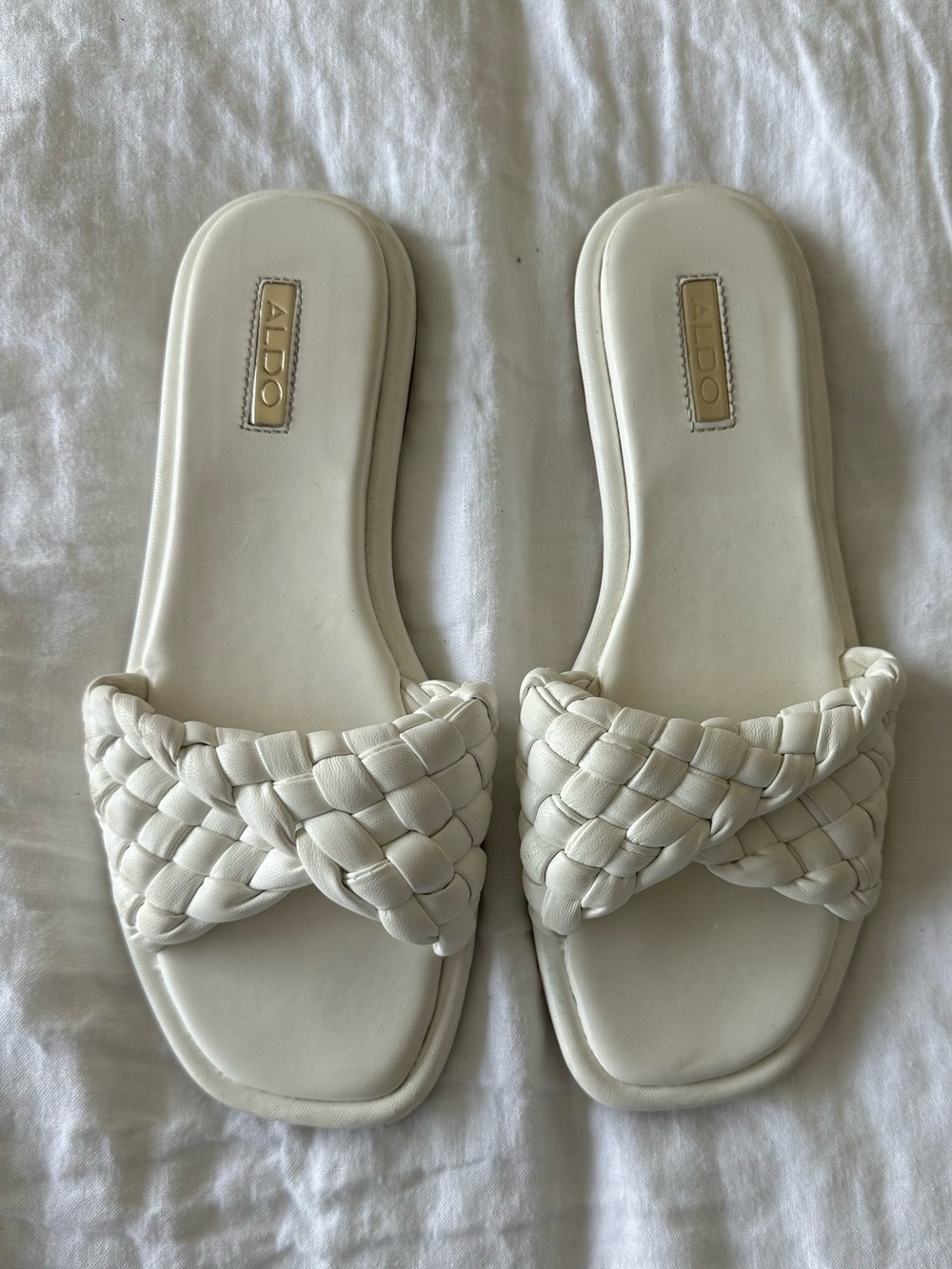 Aldo white sandals